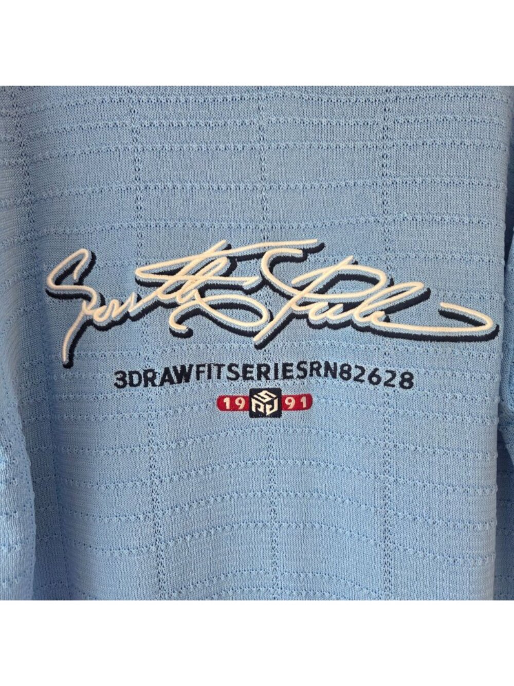VTG Southpole Y2K Knit Short Sleeve Shirt Front Graphic Blue Men's XL - Picture 4 of 8